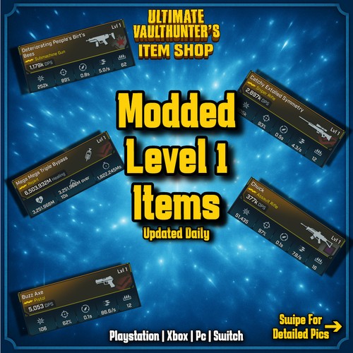 Borderlands modded level 1 - 4,